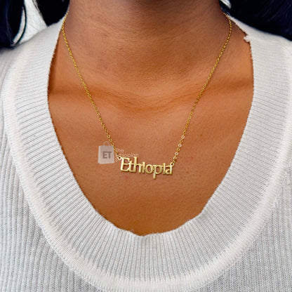 Gold Colored 'Ethiopia' Necklace