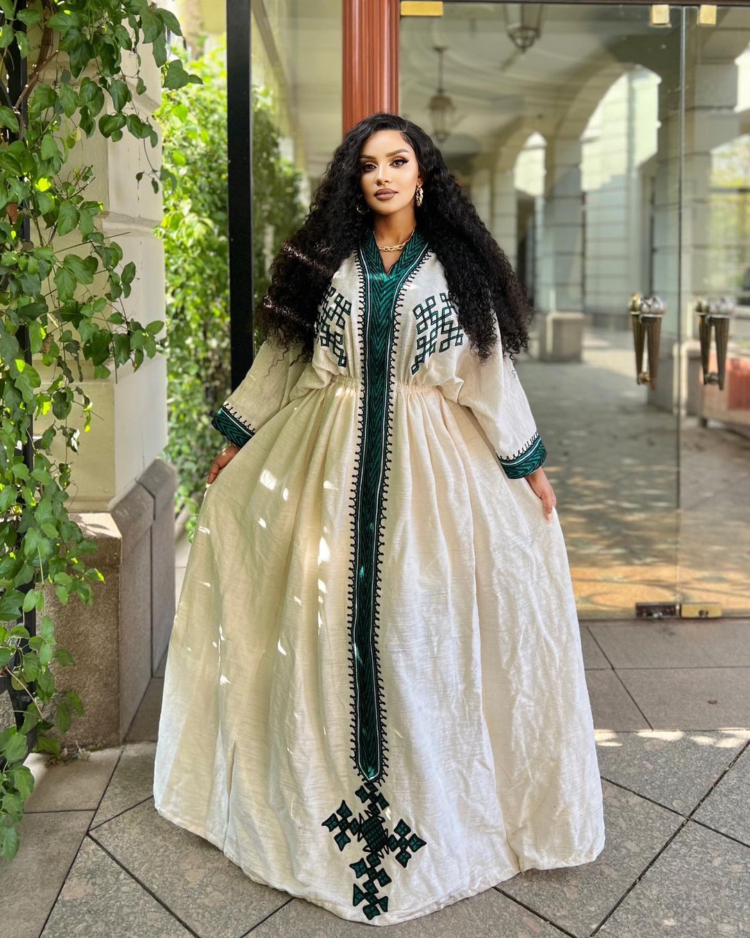 Chic radiance beautiful habesha kemis Fetil habesha dress