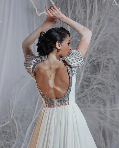 Glamorous Habesha Kemis with Pink Accents for Bride and Groom – Habesha Wedding Dress – Cultural Dress – Zuriya