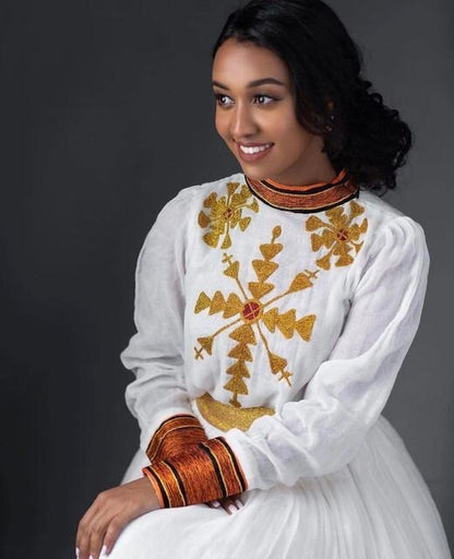 Modern Habesha Dress Ethiopian Dress Women's Dress Habesha Kemis Eritrean Dress Women's Style ሀበሻ ቀሚስ ሀበሻ ልብስ