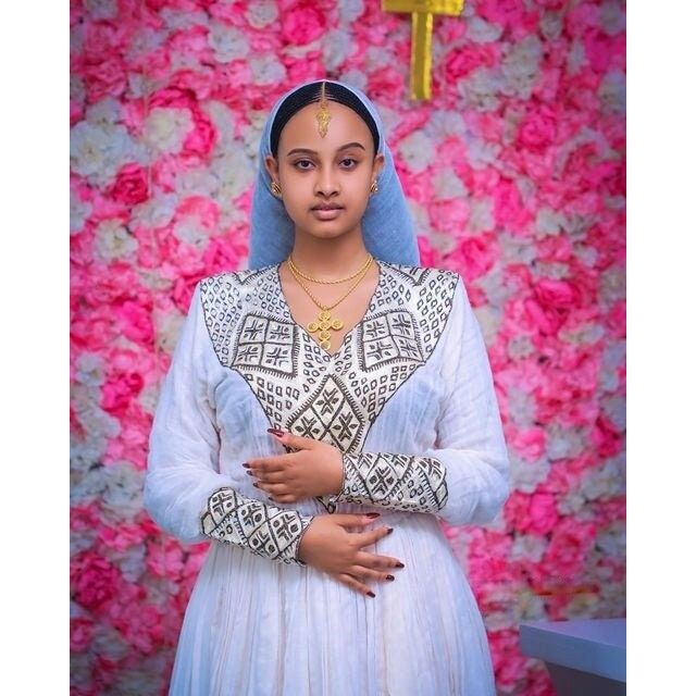 Vibrant and Sophisticated Habesha Traditional Dress: Menen fabric, Ethiopian Dress, Eritrean Dress, Habesha Kemis, Tilet, Zuria