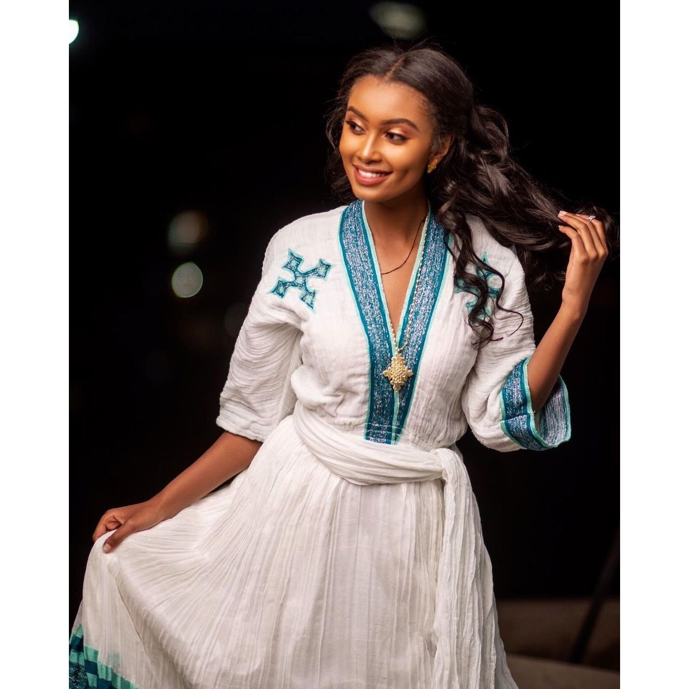 Tilf Adorned Shimena: A Classic Habesha Dress with a Twist, Habesha Kemis, Eritrean dress, ሀበሻ