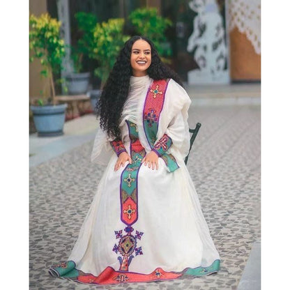 Divine Beauty: A Modern Shimena Habesha Dress