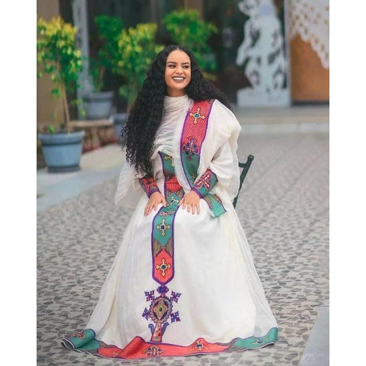 Divine Beauty: A Modern Shimena Habesha Dress