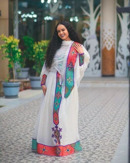 Divine Beauty: A Modern Shimena Habesha Dress