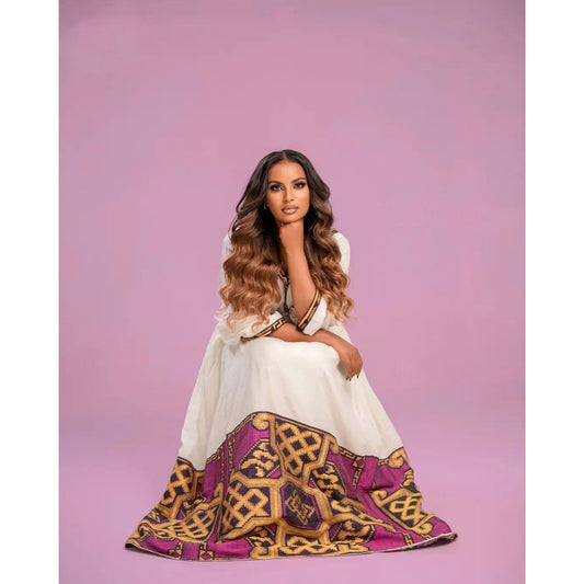 Effortlessly Chic: A Stunning Habesha Kemis with a Modern Twist, Habesha dress, Eritrean dress, ሀበሻ