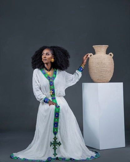 Exquisite Habesha Kemis with Tilet Bottom and Gorgeous Tilf Dress,Habesha dress, Eritrean dress, ሀበሻ