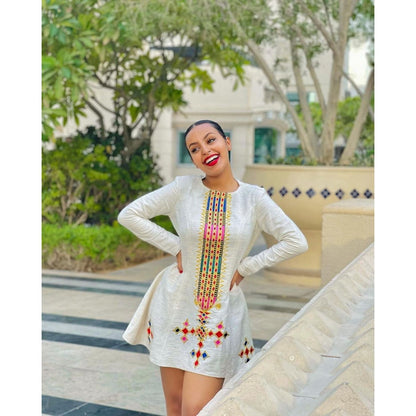 Elegant Short Habesha Kemis Short Summer Habesha Dress