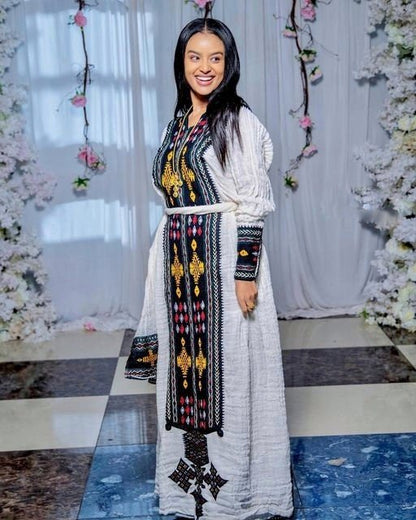 Majestic Axum Fetil Handwoven Habesha Dress, Zuria, Habesha libs, Habesha kemis, ሀበሻ