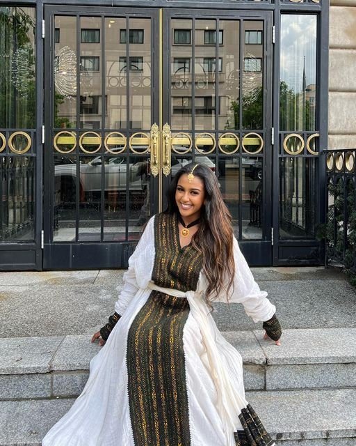 Exquisite Axum Fetil Handwoven Habesha Dress, Zuria, Habesha libs, Habesha kemis, ሀበሻ