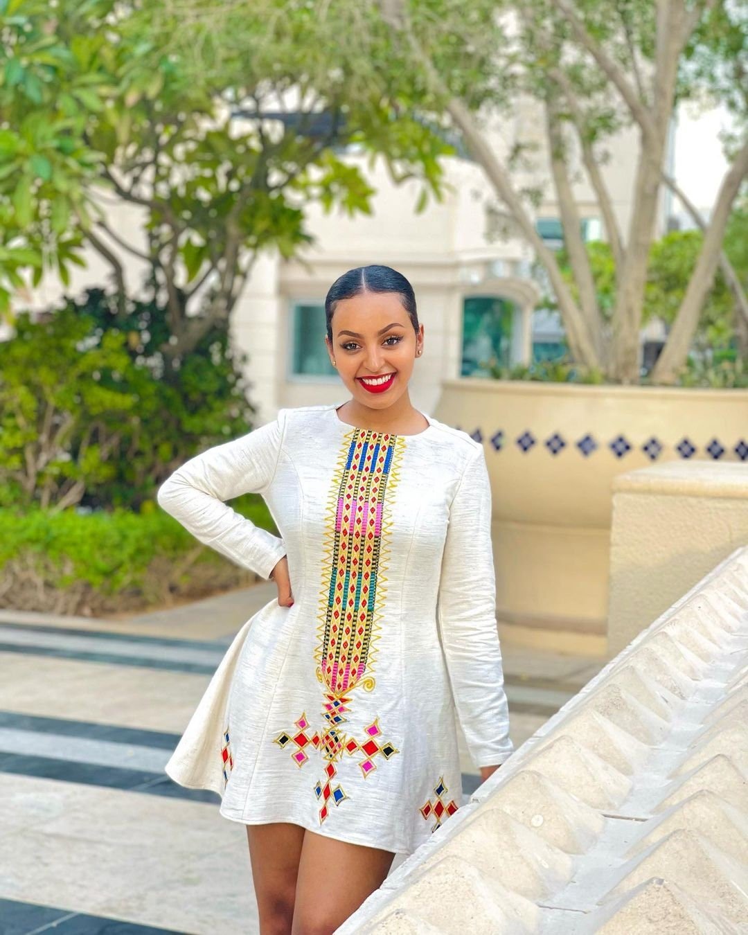 Elegant Short Habesha Kemis Short Summer Habesha Dress