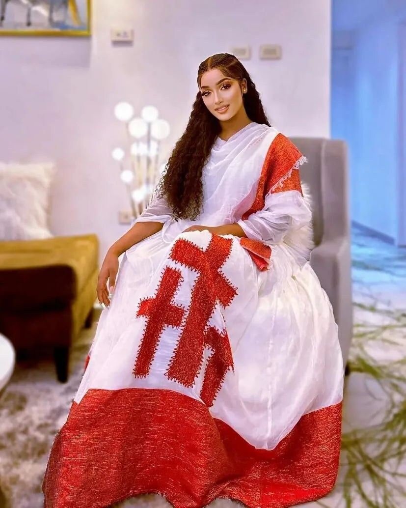 Simple Habesha Kemis Gorgeous Ethiopian Habesha Dress Zuria Traditional Ethiopian Dress ሀበሻ ቀሚስ ሀበሻ ልብስ