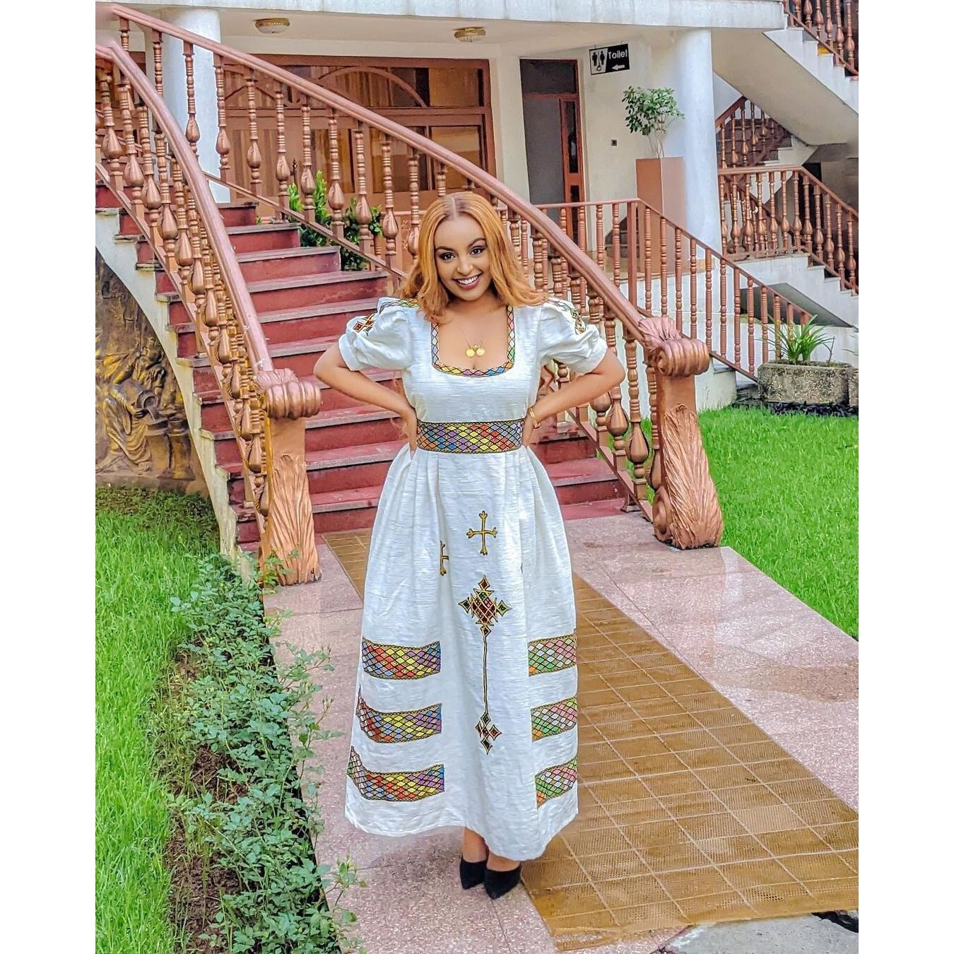 Exquisite Habesha Kemis with Intricate Tilf Design and Luxurious Fetil Material , Simple Habesha Dress, Summer Dress, Vacation, ሀበሻ