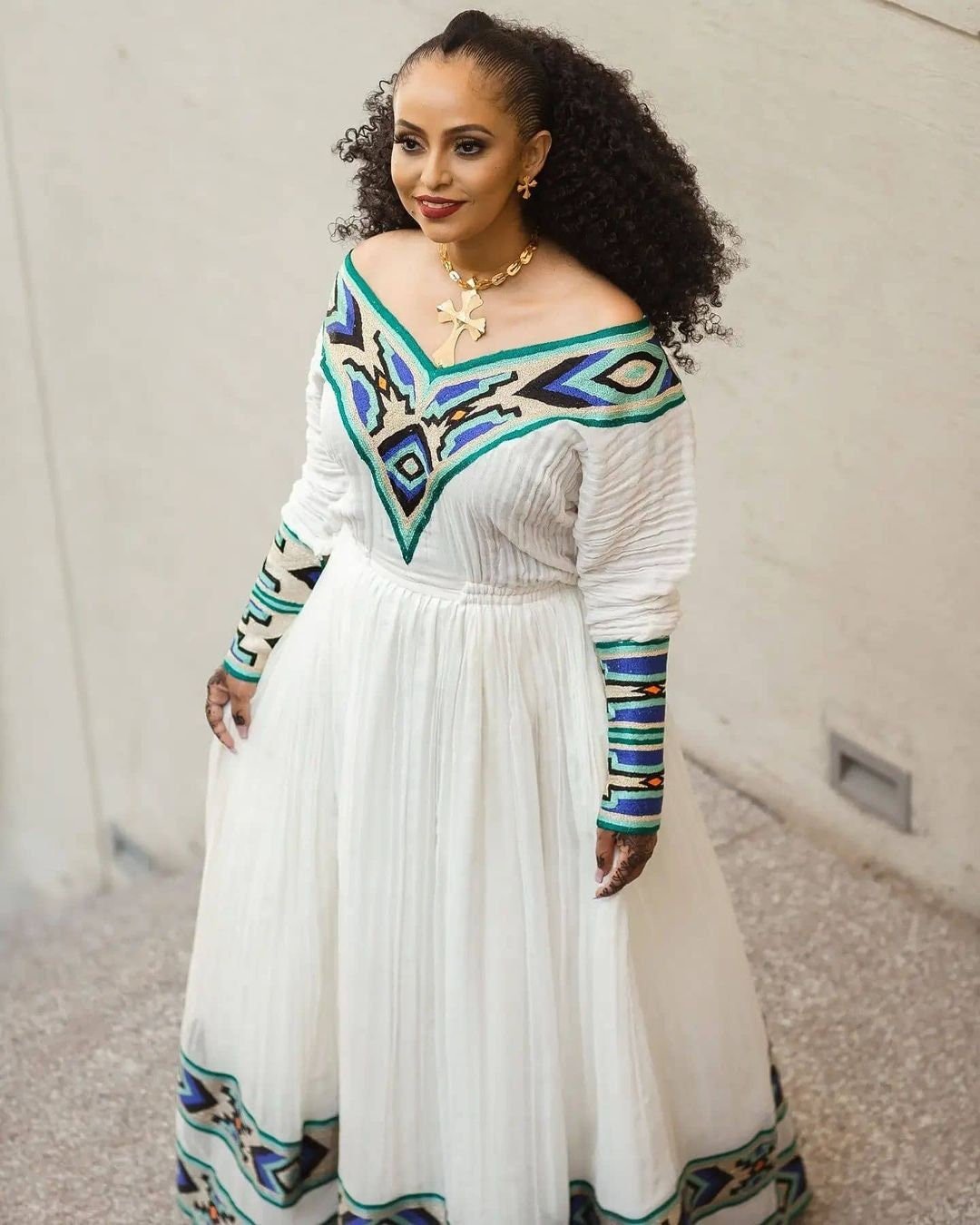 Exquisite Habesha Kemis Modern Ethiopian Habesha Dress Zuria Beautiful Traditional Ethiopian Dress tilf ሀበሻ ቀሚስ ሀበሻ ልብስ