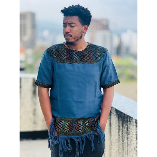 Handwoven Men's Shirt Habesha Shirt For Men Ethiopian Cloth Exquisite Habesha shirt ሀበሻ