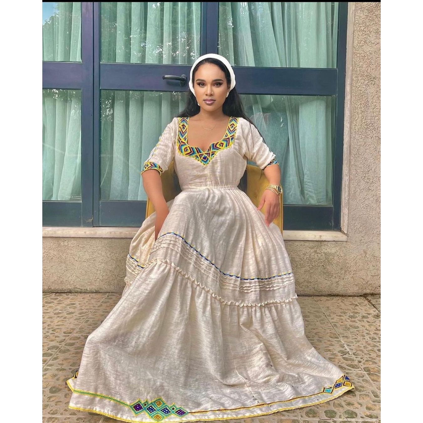 Habesha Dress with Menen Fabric, Full Tilf Design, and Modern Gorgeous Dress, Zuria, Habesha libs, Habesha kemis, ሀበሻ