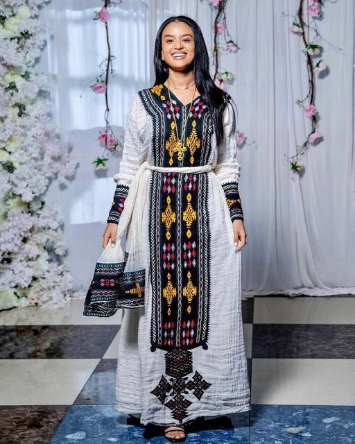 Majestic Axum Fetil Handwoven Habesha Dress, Zuria, Habesha libs, Habesha kemis, ሀበሻ