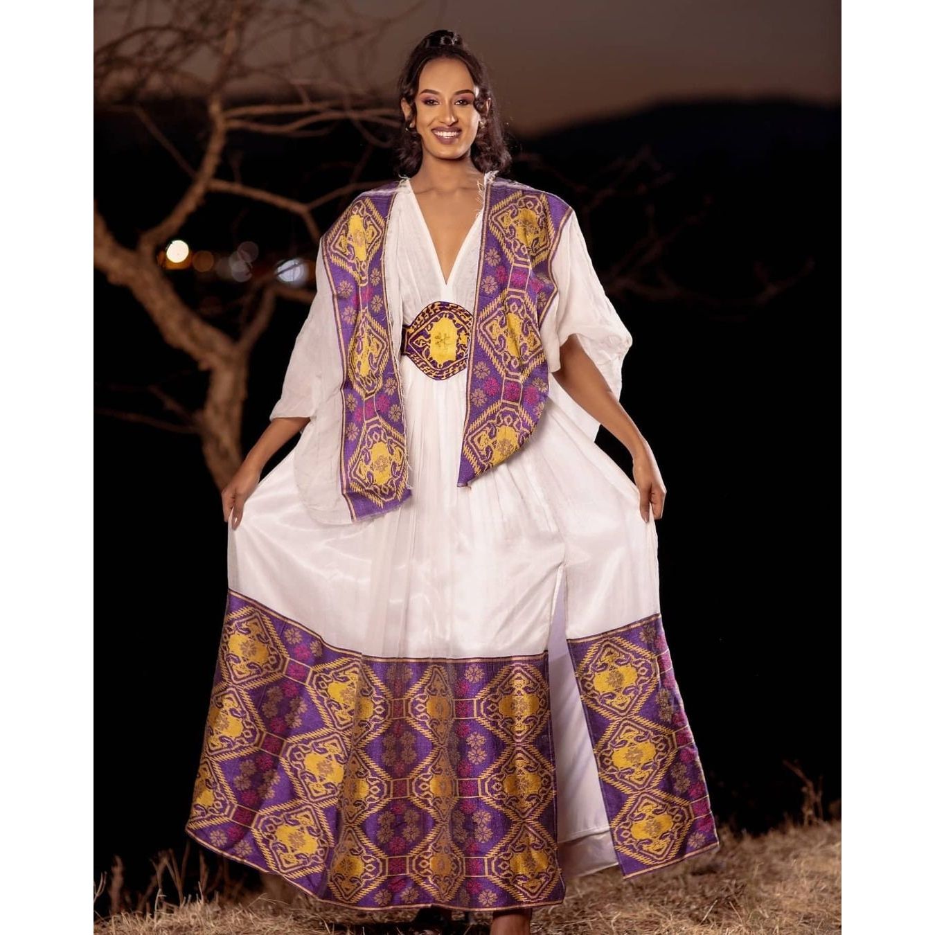Handwoven Ethiopian Traditional Dress Habesha Dress Embroidery Habesha Dress Habesha Kemis Zuria Eritrean Dress ሀበሻ ቀሚስ ሀበሻ ልብስ