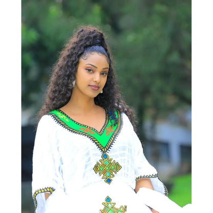 Simple Handwoven Habesha Kemis Modern Habesha Dress For Ethiopian New Year Eritrean Dress ሀበሻ ቀሚስ ሀበሻ ልብስ