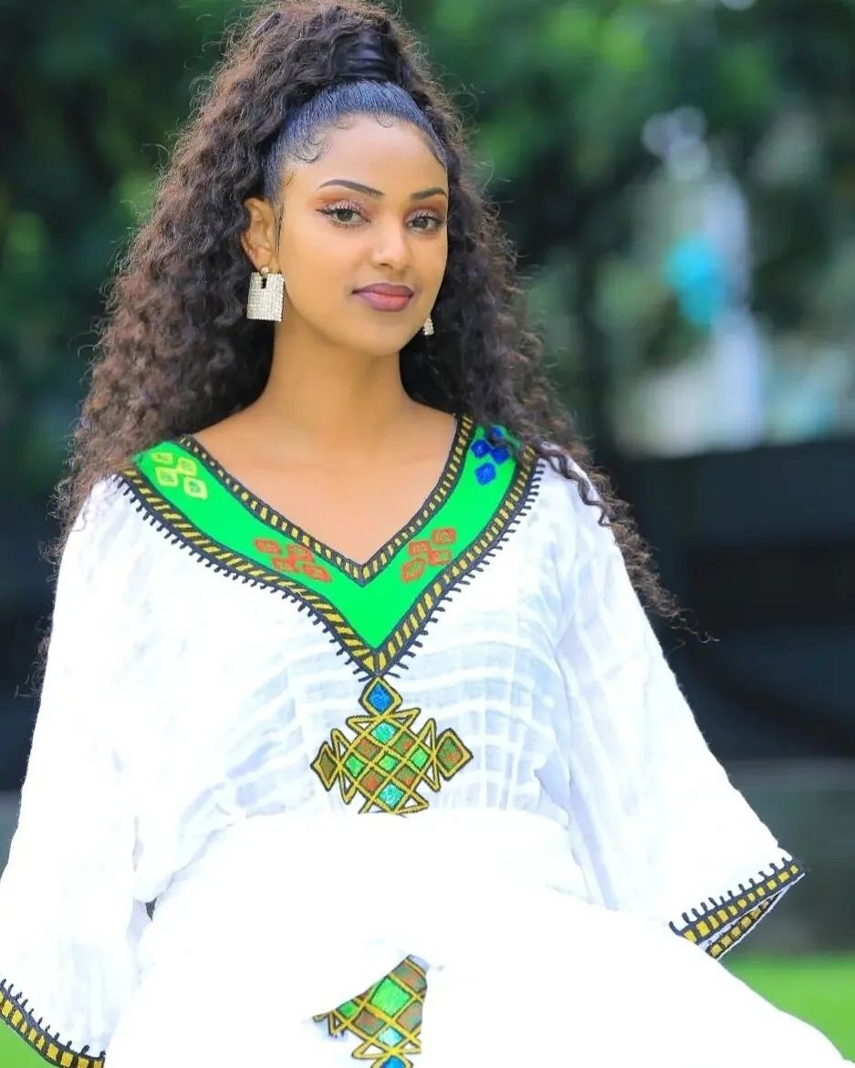 Simple Handwoven Habesha Kemis Modern Habesha Dress For Ethiopian New Year Eritrean Dress ሀበሻ ቀሚስ ሀበሻ ልብስ