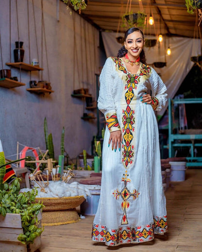 Handwoven Habesha Dress Exquisite Ethiopian Dress Habesha Kemis Zuria Traditional Ethiopian Dress Eritrean Dress ሀበሻ ቀሚስ ሀበሻ ልብስ