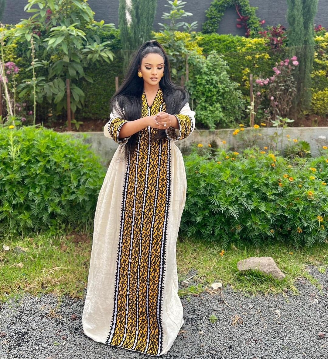 Modern Habesha Dress Simple Habesha Kemis Habesha Libs Eritrean Dress ሀበሻ ቀሚስ ሀበሻ ልብስ