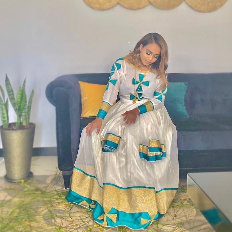Modern Habesha Dress Handwoven Habesha Kemis Modern Habesha Libs Eritrean Dress ሀበሻ ቀሚስ ሀበሻ ልብስ
