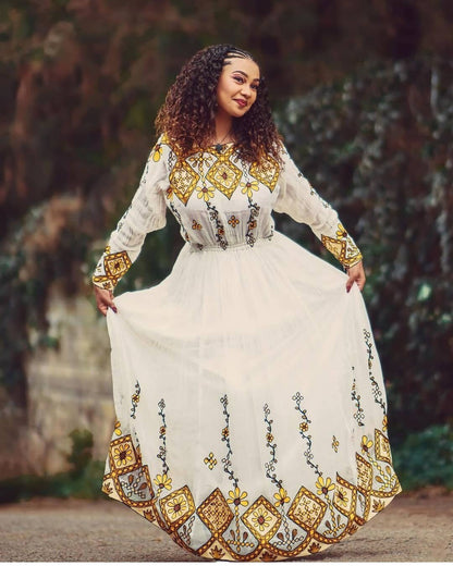 Modern Ethiopian Wedding Dress Habesha Dress Handwoven Habesha Kemis Modern Habesha Libs Eritrean Dress ሀበሻ ቀሚስ ሀበሻ ልብስ