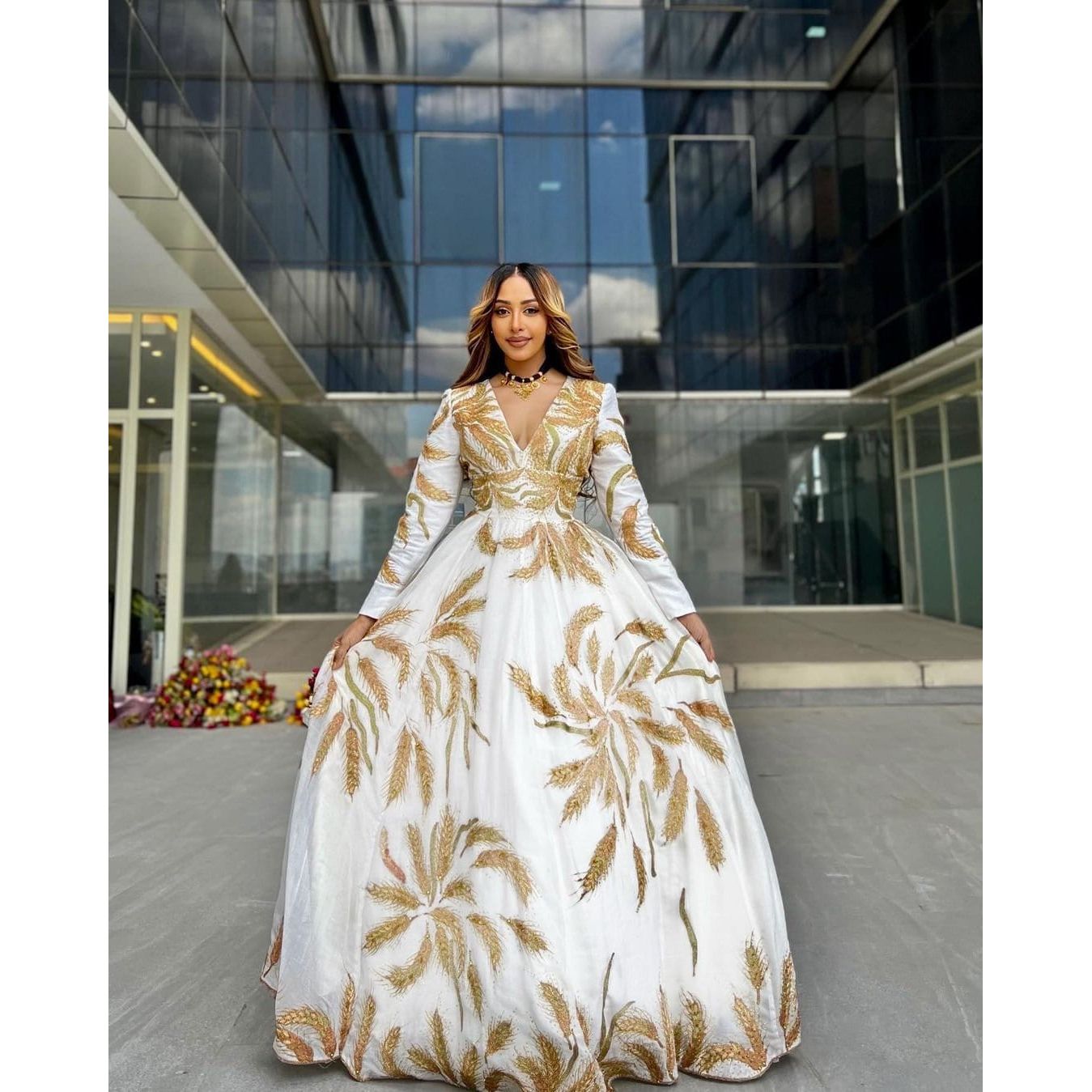 Habesha Wedding Dress Handwoven Habesha Kemis Modern Habesha Libs Eritrean Dress ሀበሻ ቀሚስ ሀበሻ ልብስ