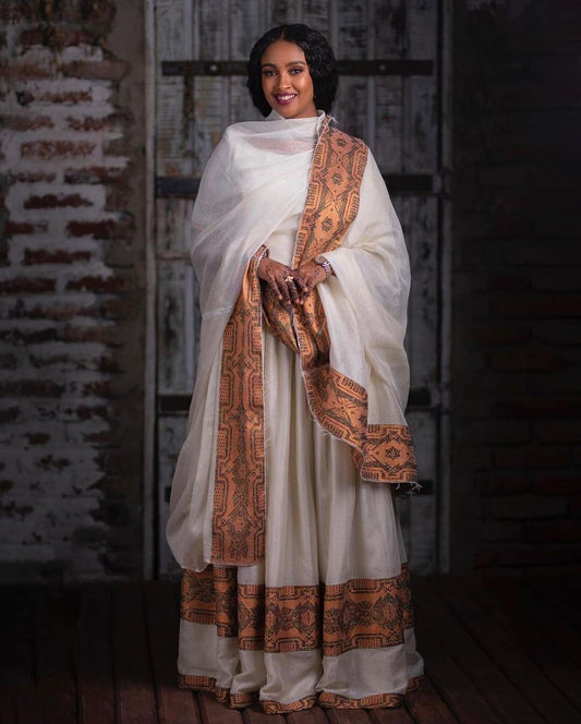 Handwoven Habesha Dress Modern Habesha Dress For Ethiopian New Year Eritrean Dress ሀበሻ ቀሚስ ሀበሻ ልብስ