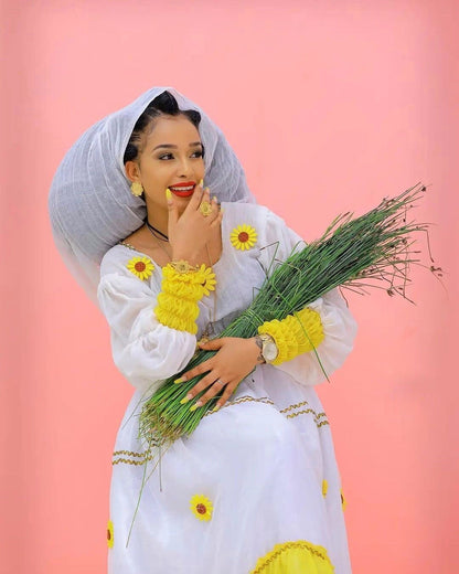 Handwoven Habesha Kemis For New Year Modern Habesha Dress Ethiopian Traditional Dress New Year Eritrean Dress ሀበሻ ቀሚስ ሀበሻ ልብስ