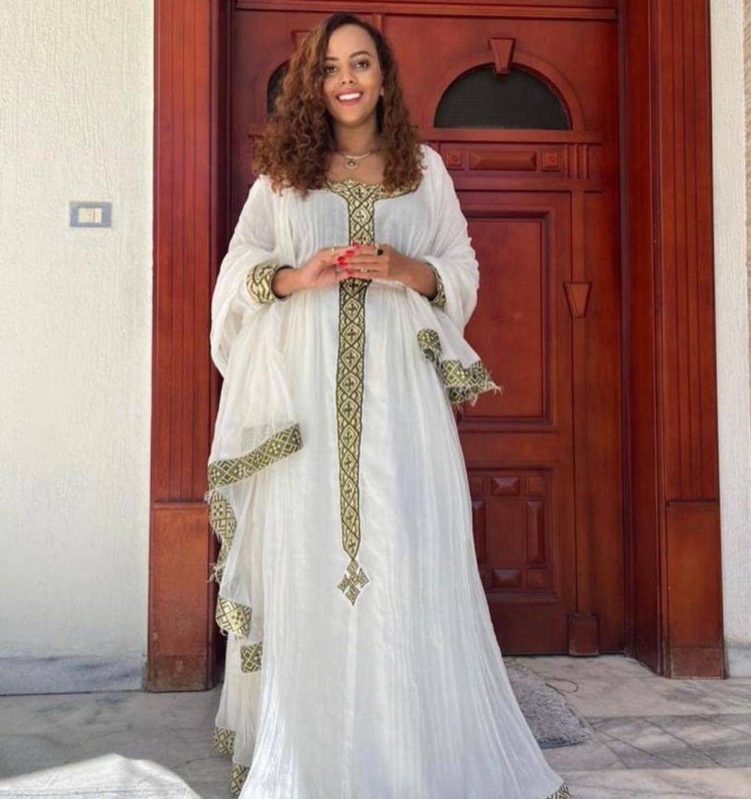 Simple Habesha Kemis Handwoven Habesha Dress Ethiopian traditional dre TheEthiopianStore