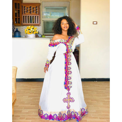 Gorgeous Habesha Kemis Handwoven Habesha Dress Ethiopian Traditional Dress Modern Habesha Libs Eritrean Dress ሀበሻ ቀሚስ ሀበሻ ልብስ