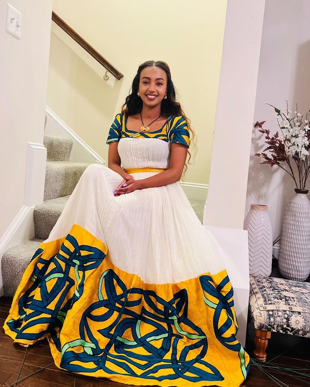 Modern Habesha Dress Colorful Handwoven Habesha Kemis Habesha Libs Eritrean Dress ሀበሻ ቀሚስ ሀበሻ ልብስ