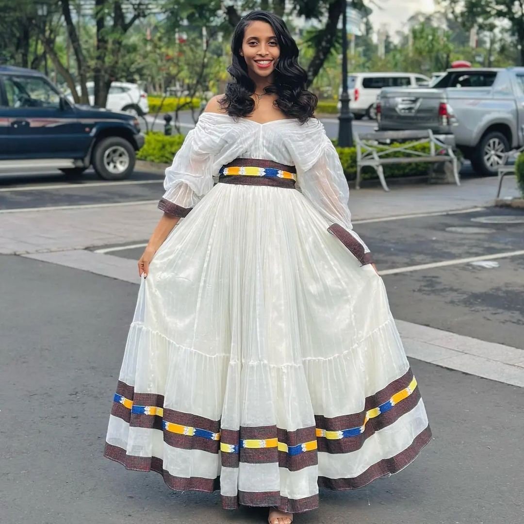 Shoa Oromo Dress Ethiopian Traditional Dress Habesha Dress Modern Habesha Kemis ሀበሻ ቀሚስ ሀበሻ ልብስ