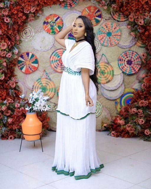 Modern Habesha Kemis Handwoven Habesha Libs Simple Habesha Dress Eritrean Dress ሀበሻ ቀሚስ ሀበሻ ልብስ