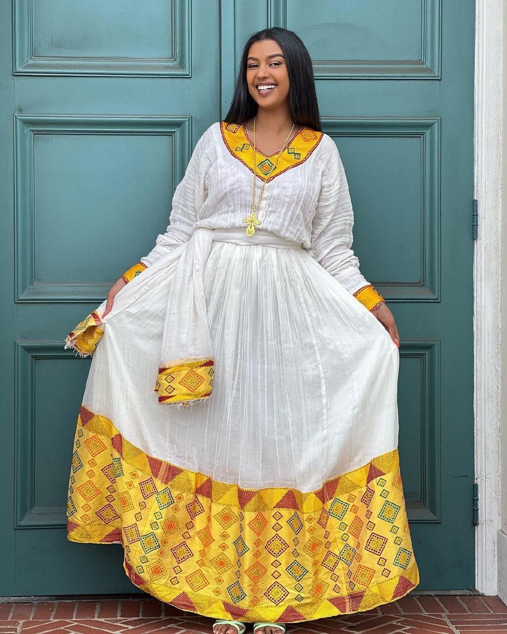 Simple Habesha Kemis For New Year Handwoven Habesha Libs Modern Habesha Dress Eritrean Dress ሀበሻ ቀሚስ ሀበሻ ልብስ