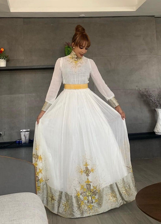 Classy Habesha Dress Handwoven Habesha Kemis Beautiful Habesha Libs Eritrean Dress ሀበሻ ቀሚስ ሀበሻ ልብስ