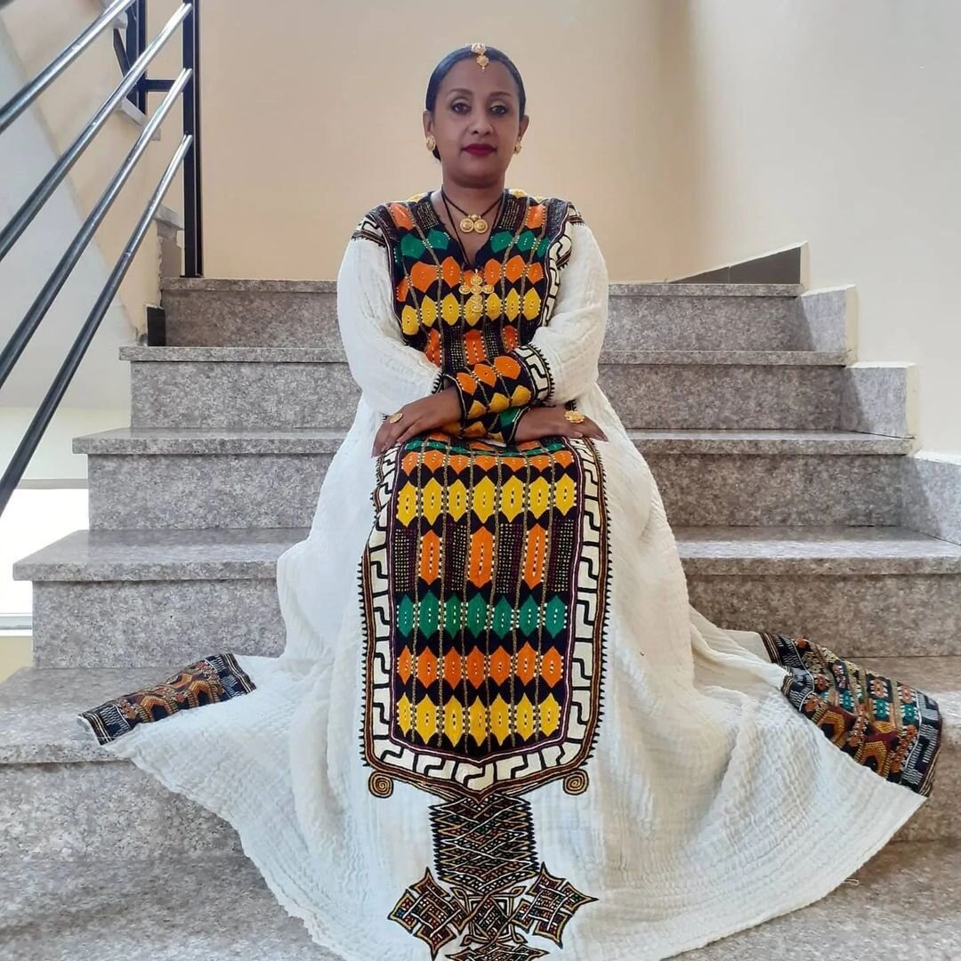 Beautiful Habesha Dress Handwoven Habesha Kemis Modern Traditional Dress Eritrean Dress ሀበሻ ቀሚስ ሀበሻ ልብስ