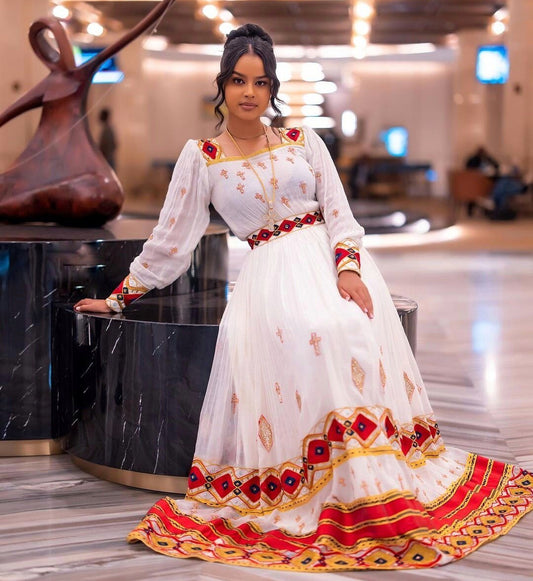 Beautiful Habesha Dress Handwoven Habesha Kemis Modern Traditional Dress Eritrean Dress ሀበሻ ቀሚስ ሀበሻ ልብስ