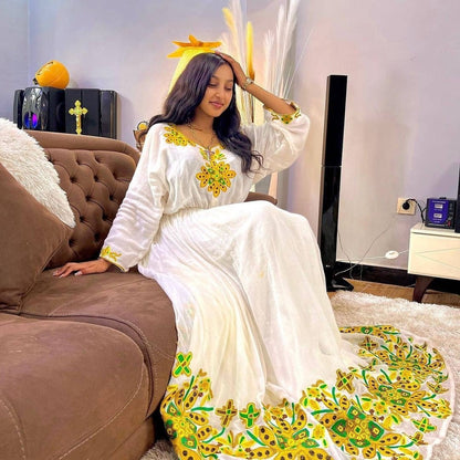 Exquisite Habesha Dress Handwoven Habesha Kemis Modern Traditional Dress Eritrean Dress ሀበሻ ቀሚስ ሀበሻ ልብስ