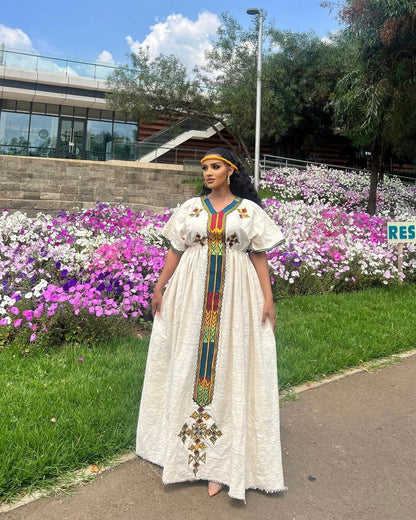 Gorgeous Habesha Dress Handwoven Habesha Kemis Modern Traditional Dress Eritrean Dress ሀበሻ ቀሚስ ሀበሻ ልብስ