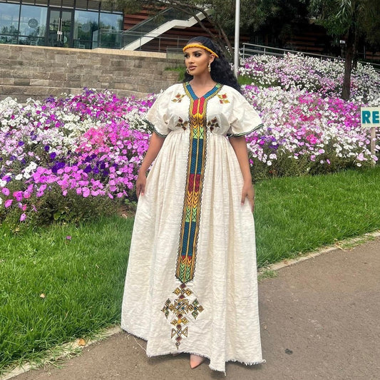 Gorgeous Habesha Dress Handwoven Habesha Kemis Modern Traditional Dress Eritrean Dress ሀበሻ ቀሚስ ሀበሻ ልብስ