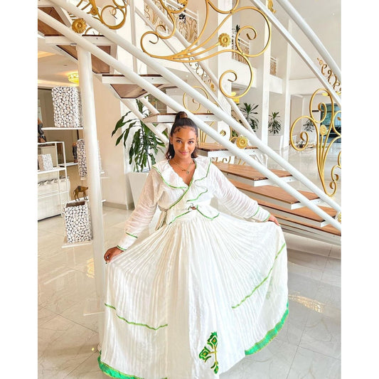 Modern Habesha Kemis Handwoven Habesha Dress Ethiopian Traditional Dress Simple Habesha Libs Eritrean Dress ሀበሻ ቀሚስ ሀበሻ ልብስ