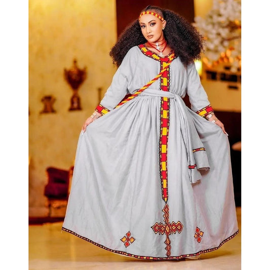 Elegant Habesha Dress Traditional Ethiopian Dress Habesha Dress Handwoven Habesha Kemis Eritrean Dress Ashenda Dress ሀበሻ ቀሚስ ሀበሻ ልብስ