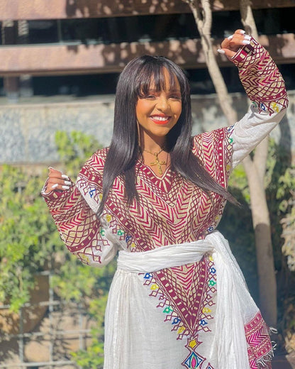 Gorgeous Habesha Kemis Handwoven Habesha Libs Modern Habesha Dress Eritrean Dress ሀበሻ ቀሚስ ሀበሻ ልብስ