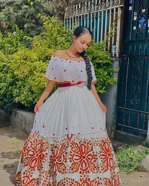 Gorgeous Habesha Kemis Handwoven Habesha Libs Simple Habesha Dress Eritrean Dress ሀበሻ ቀሚስ ሀበሻ ልብስ