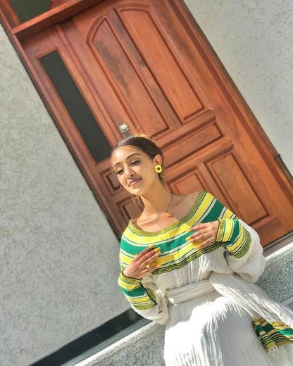 Beautiful Habesha Kemis For New Year Handwoven Habesha Libs Simple Habesha Dress Eritrean Dress ሀበሻ ቀሚስ ሀበሻ ልብስ