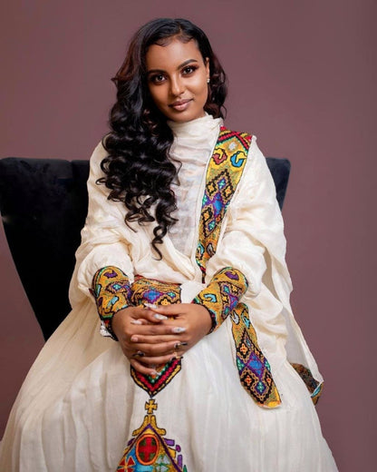 Unique Habesha Libs Handwoven Habesha Kemis Simple Habesha Dress Ethiopian Traditional Dress ሀበሻ ቀሚስ ሀበሻ ልብስ