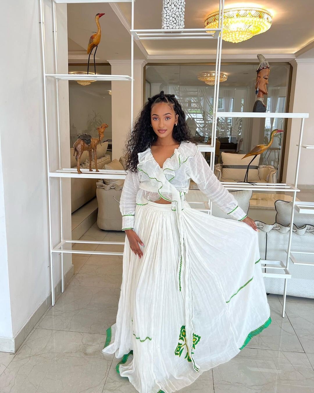 Modern Habesha Dress Ethiopian Dress Women's Dress Habesha Kemis Eritrean Dress Women's Style ሀበሻ ቀሚስ ሀበሻ ልብስ